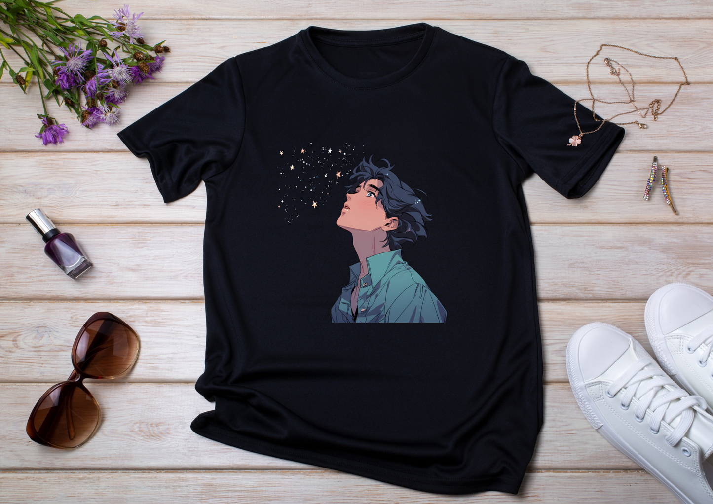 T-shirt Retro Anime Nostalgia – 61 modèles au choix – Noir ou Blanc