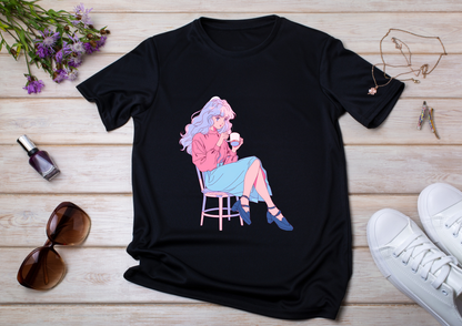 T-shirt Retro Anime Nostalgia – 61 modèles au choix – Noir ou Blanc