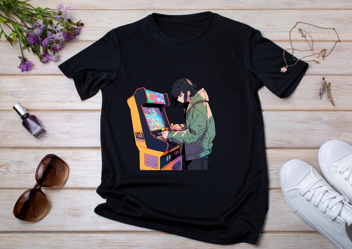 T-shirt Retro Anime Nostalgia – 61 modèles au choix – Noir ou Blanc