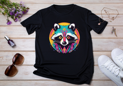 T-shirt Psychedelic Design personnalisé – 100 motifs au choix – Noir ou Blanc