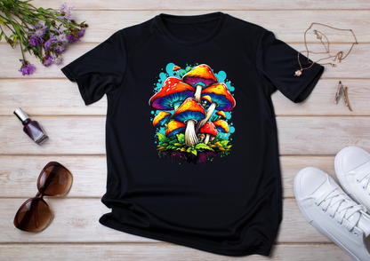 T-shirt Psychedelic Design personnalisé – 100 motifs au choix – Noir ou Blanc