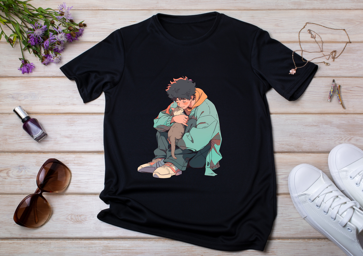 T-shirt Retro Anime Nostalgia – 61 modèles au choix – Noir ou Blanc