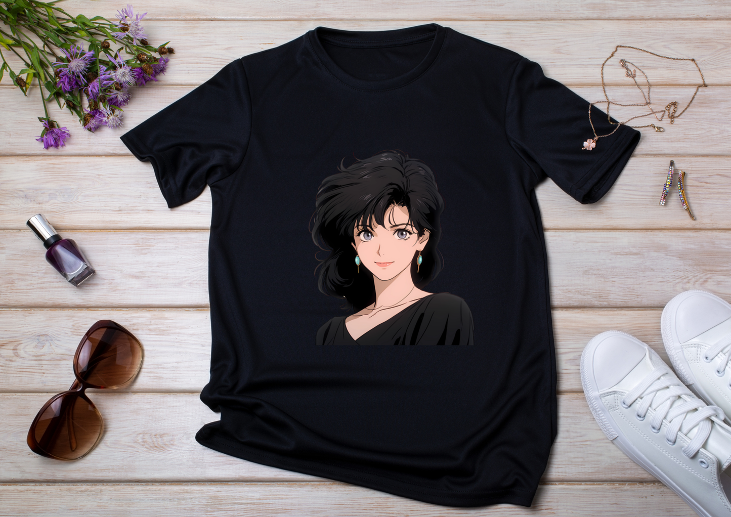 T-shirt Retro Anime Nostalgia – 61 modèles au choix – Noir ou Blanc