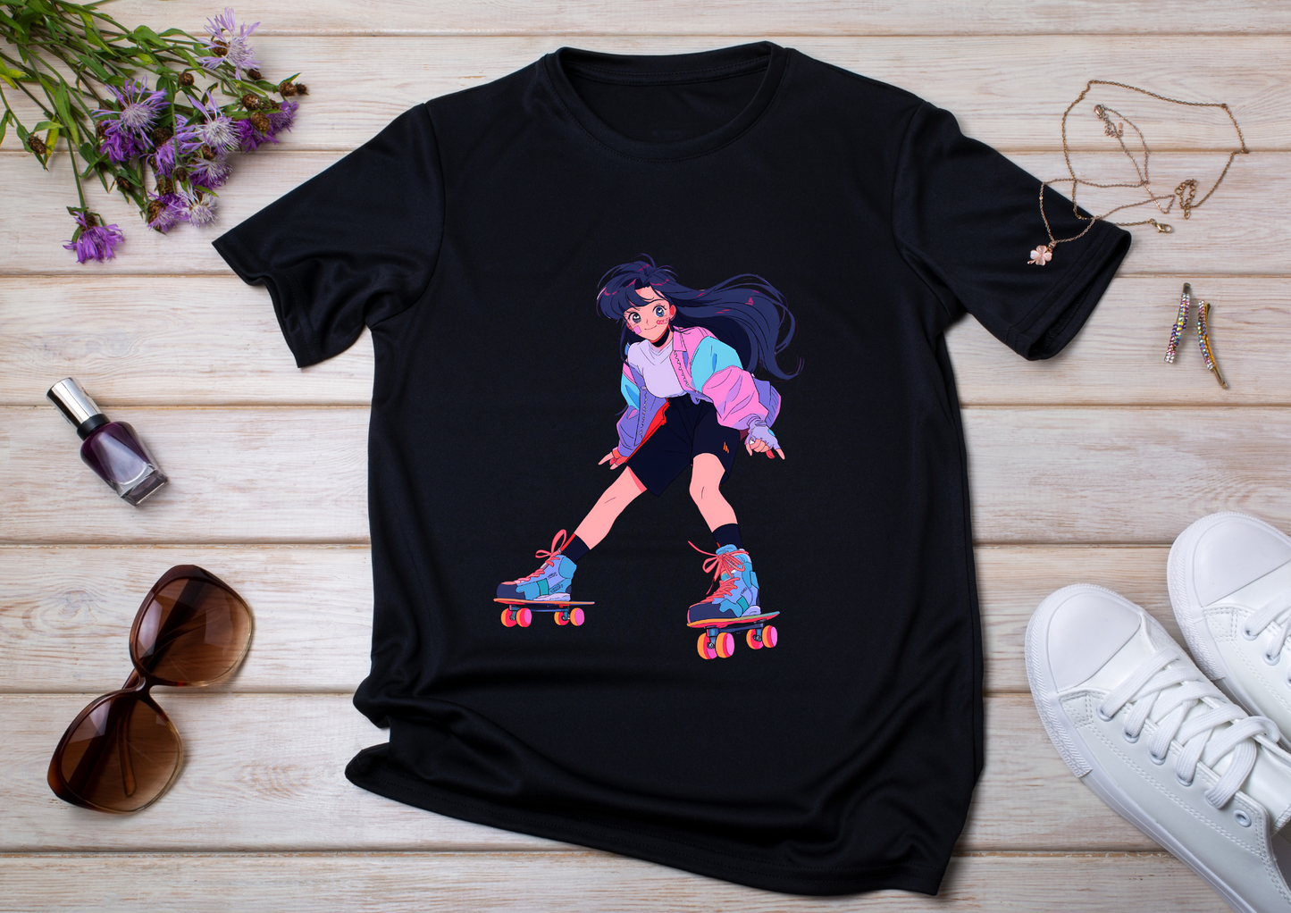 T-shirt Retro Anime Nostalgia – 61 modèles au choix – Noir ou Blanc