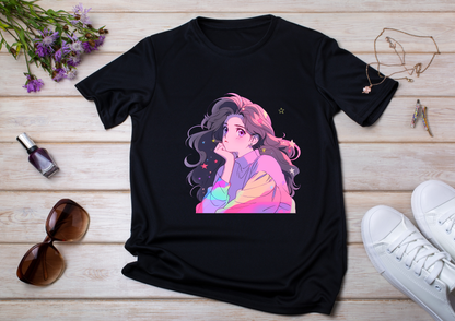 T-shirt Retro Anime Nostalgia – 61 modèles au choix – Noir ou Blanc