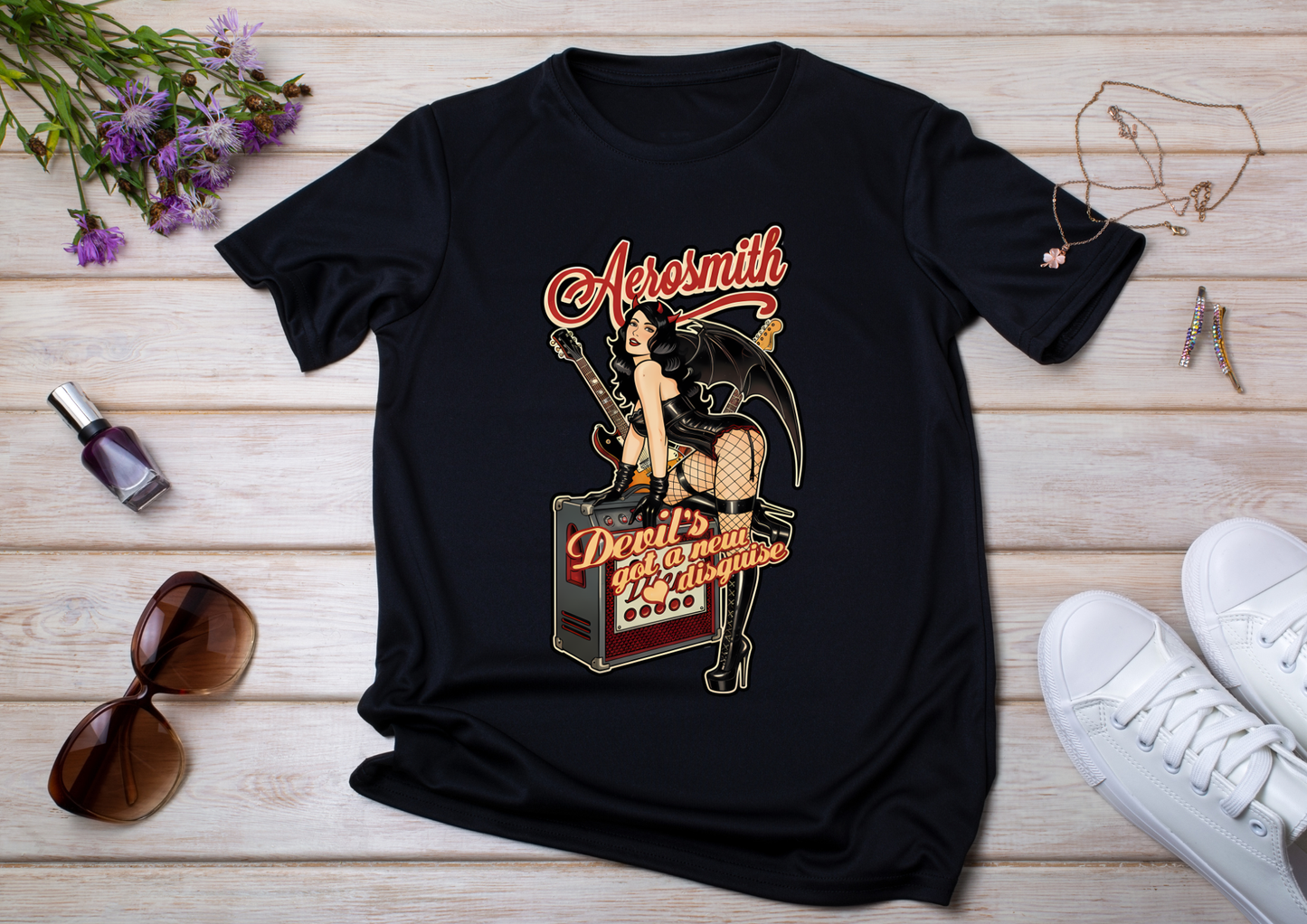 🖤 T-shirt Femme Style Pin-Up Vintage – Collection Rock & Biker