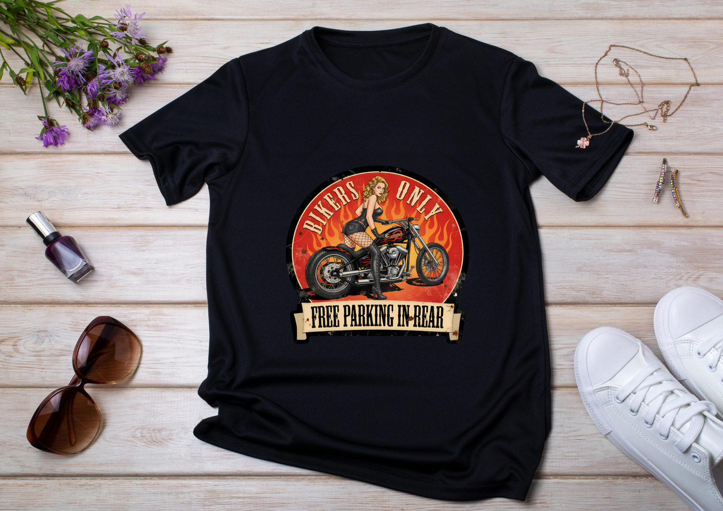 🖤 T-shirt Femme Style Pin-Up Vintage – Collection Rock & Biker
