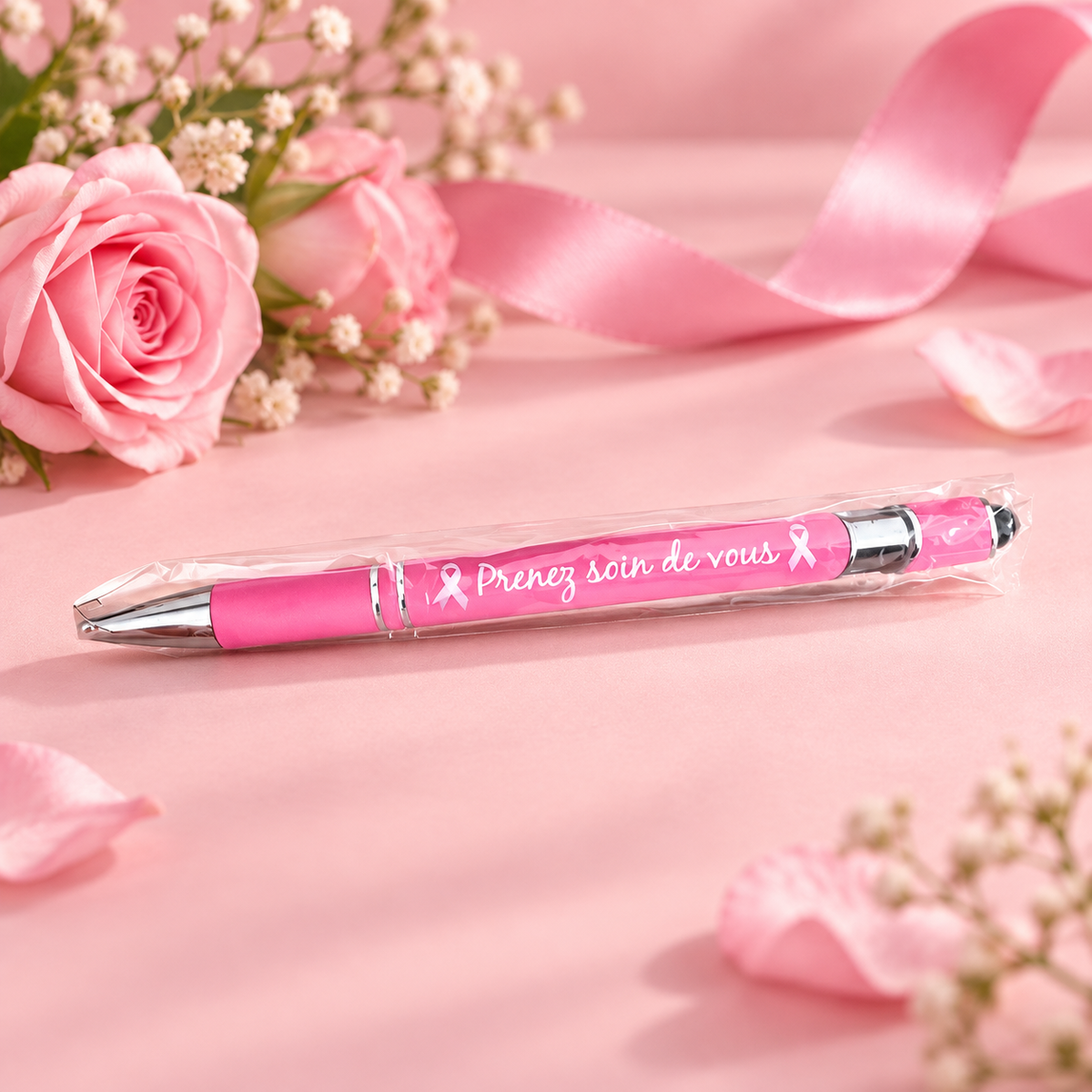 Stylo Prenez soin de vous gravure – présentation produit