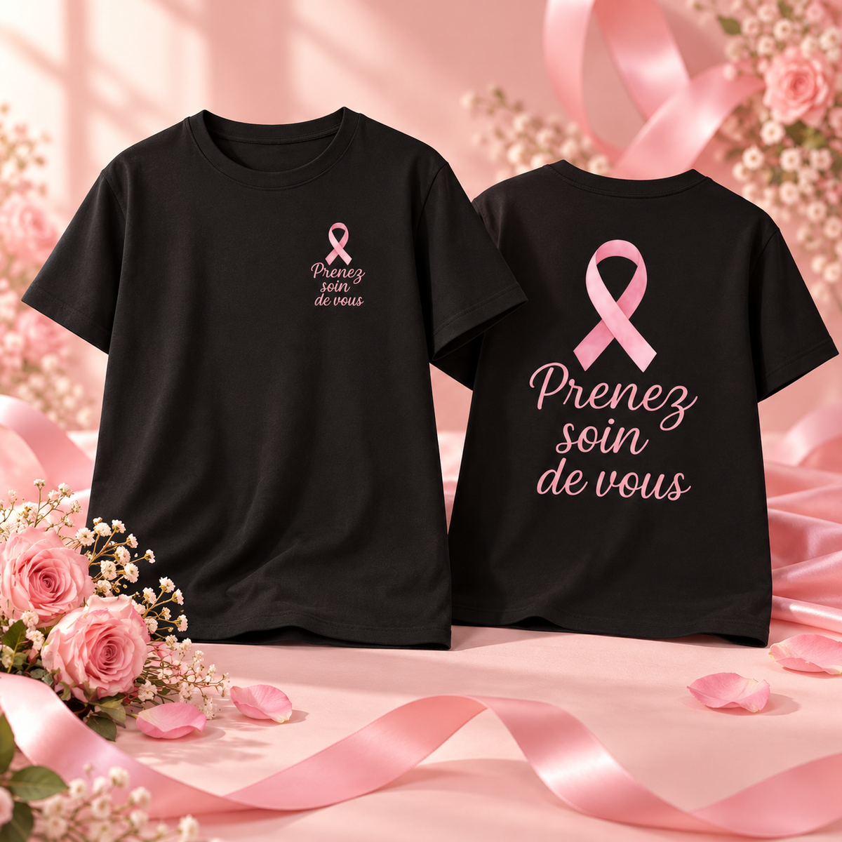 Tee Shirt Octobre Rose – présentation produit