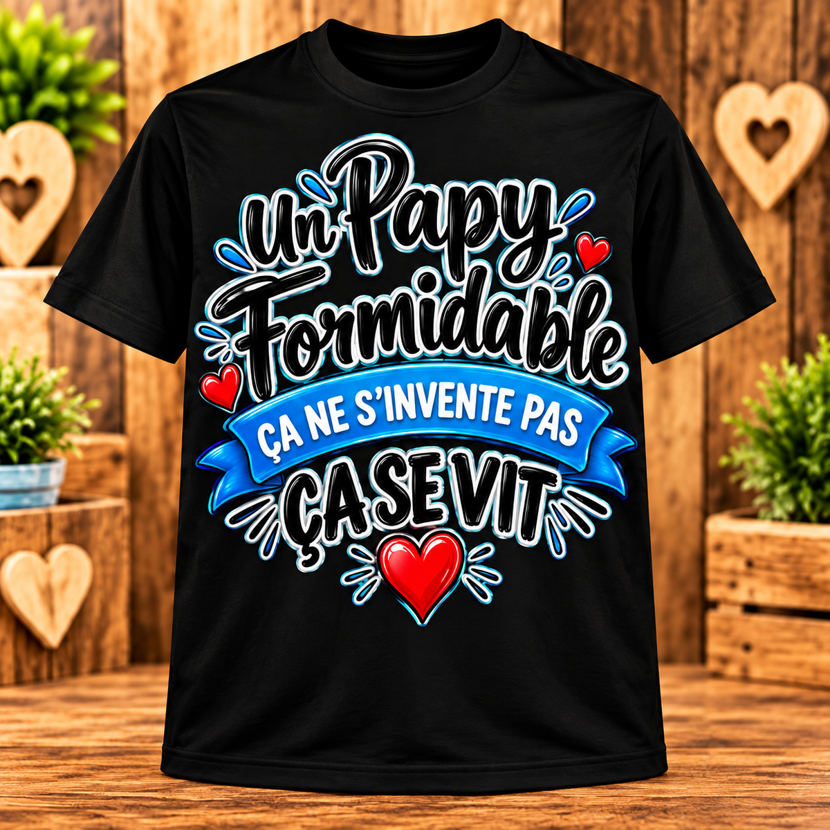 T-shirt Papy formidable – Ça ne s’invente pas, ça se vit
