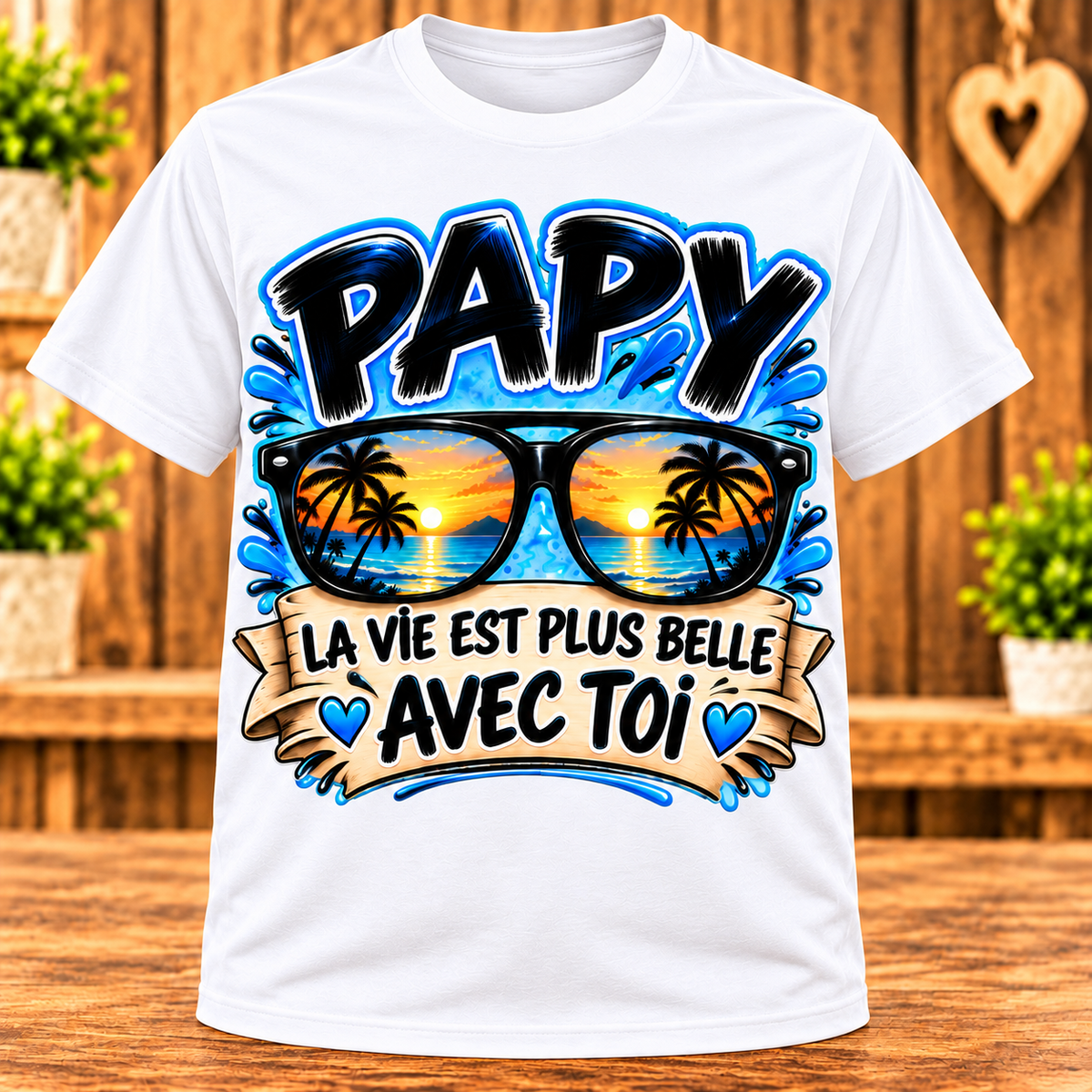 T-shirt Papy – La vie est plus belle avec toi