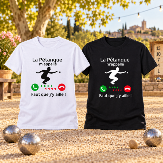 Présentation premium des T-shirts La pétanque m’appelle