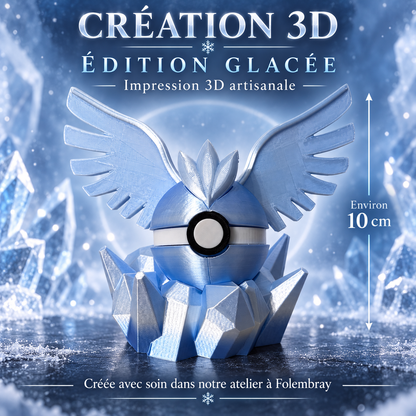 Pokéball Édition Spéciale style Artikodin – création 3D artisanale