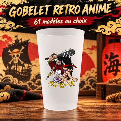 Présentation Gobelet Rétro Anime avec les modèles réels