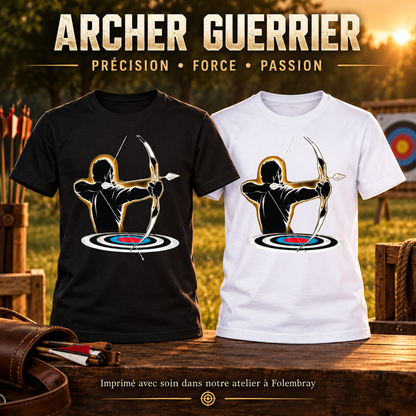 Image de présentation premium — T-shirt Archerie Silhouette & Cible – Style Guerrier