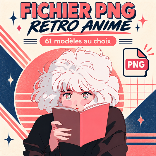 Présentation Designs PNG Rétro Anime avec les modèles réels