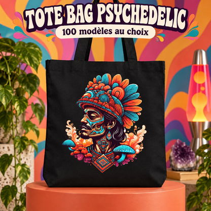 Présentation Tote bag Psychedelic – 100 modèles au choix