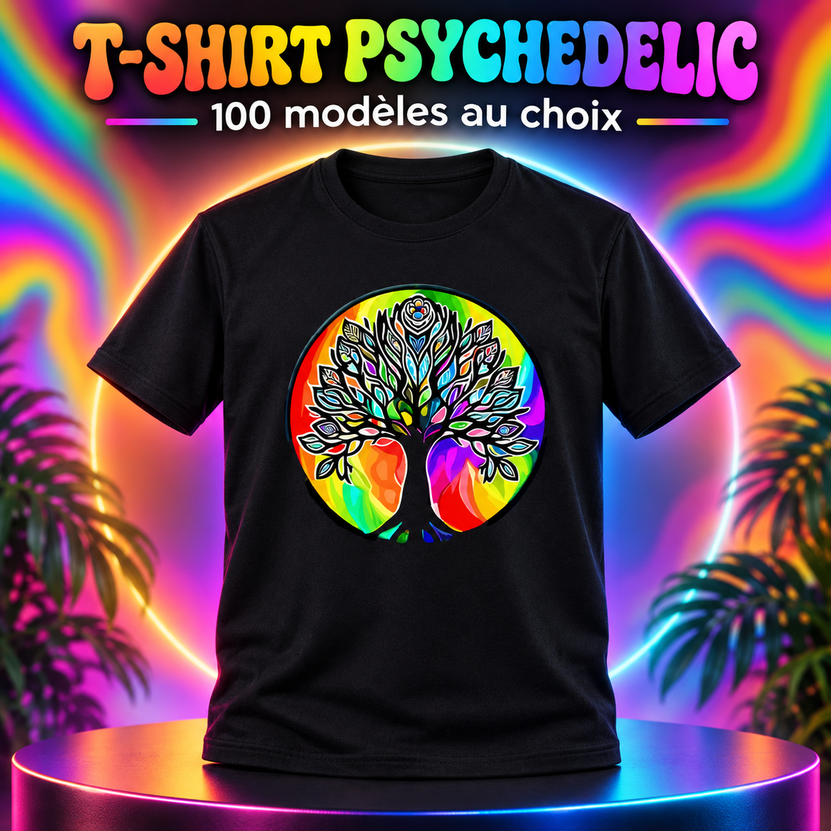 Présentation Tee-shirt Psychedelic – 100 modèles au choix