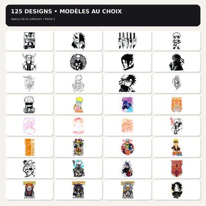 Fichiers PNG Naruto – 124 modèles au choix