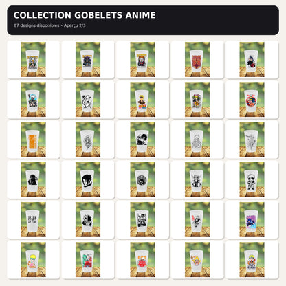 Gobelet Anime – 87 modèles au choix