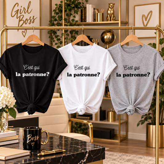 T-shirt C’est qui la patronne – présentation