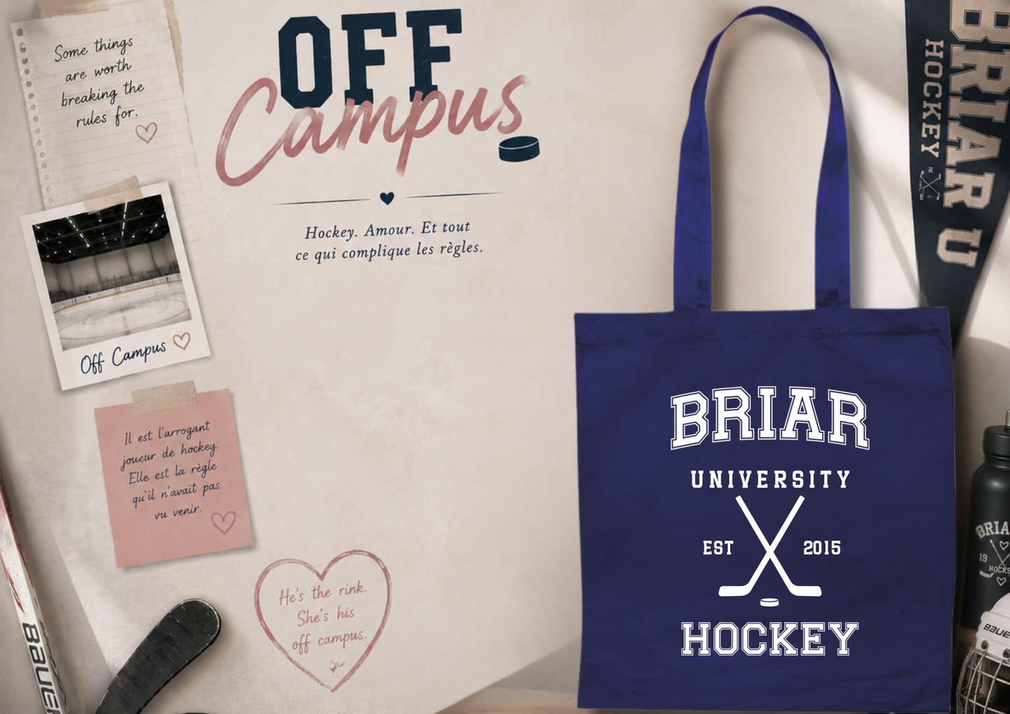 Sac Tote Bag “Briar University Hockey” – Off Campus