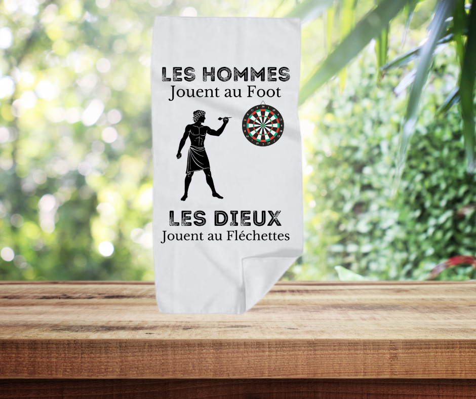 🎯🧴 Serviette personnalisée – Thème fléchettes