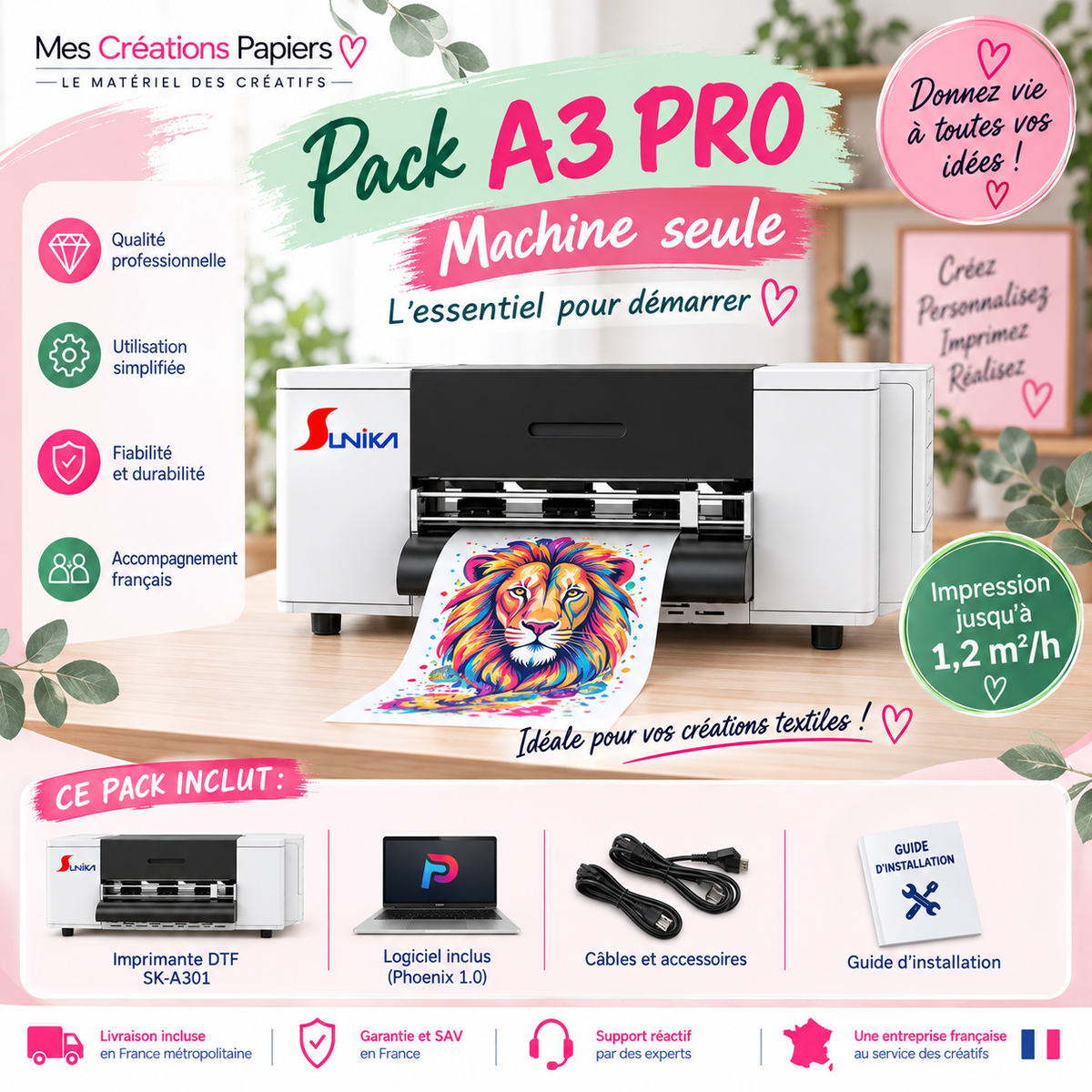 SUNIKA SK-A301 A3 PRO - Pack machine seule - Mes Créations Papiers
