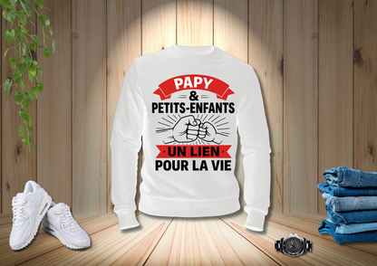 👕 Sweat Papy & Petits-Enfants – Un lien pour la vie