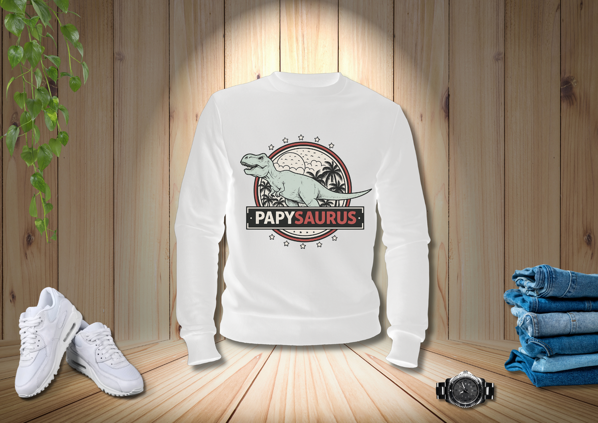 👕 "Papysaurus" Sweatshirt – Legendary Grandpa