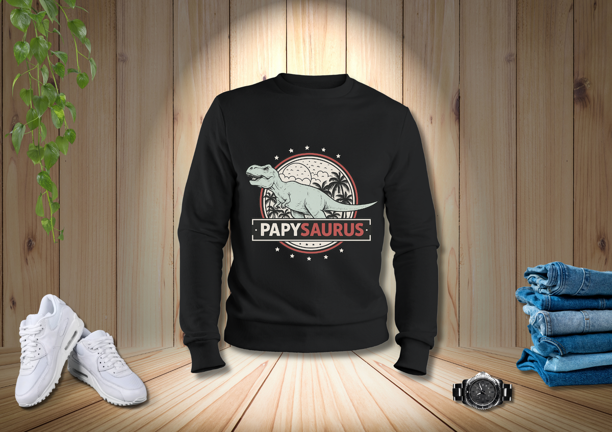 👕 "Papysaurus" Sweatshirt – Legendary Grandpa