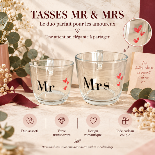 Tasses personnalisées Mr et Mrs