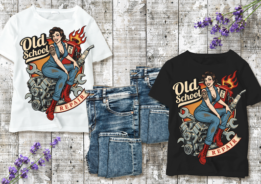 🖤 T-shirt Femme Style Pin-Up Vintage – Collection Rock & Biker