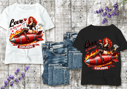 🖤 T-shirt Femme Style Pin-Up Vintage – Collection Rock & Biker