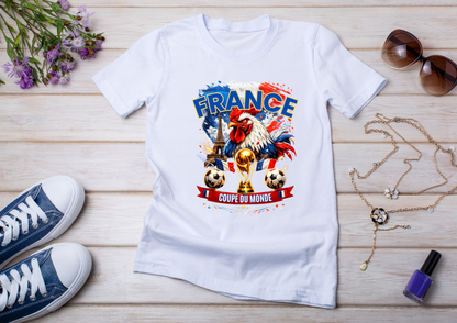 T-shirt France – Édition Coq Tricolore ⚽🇫🇷