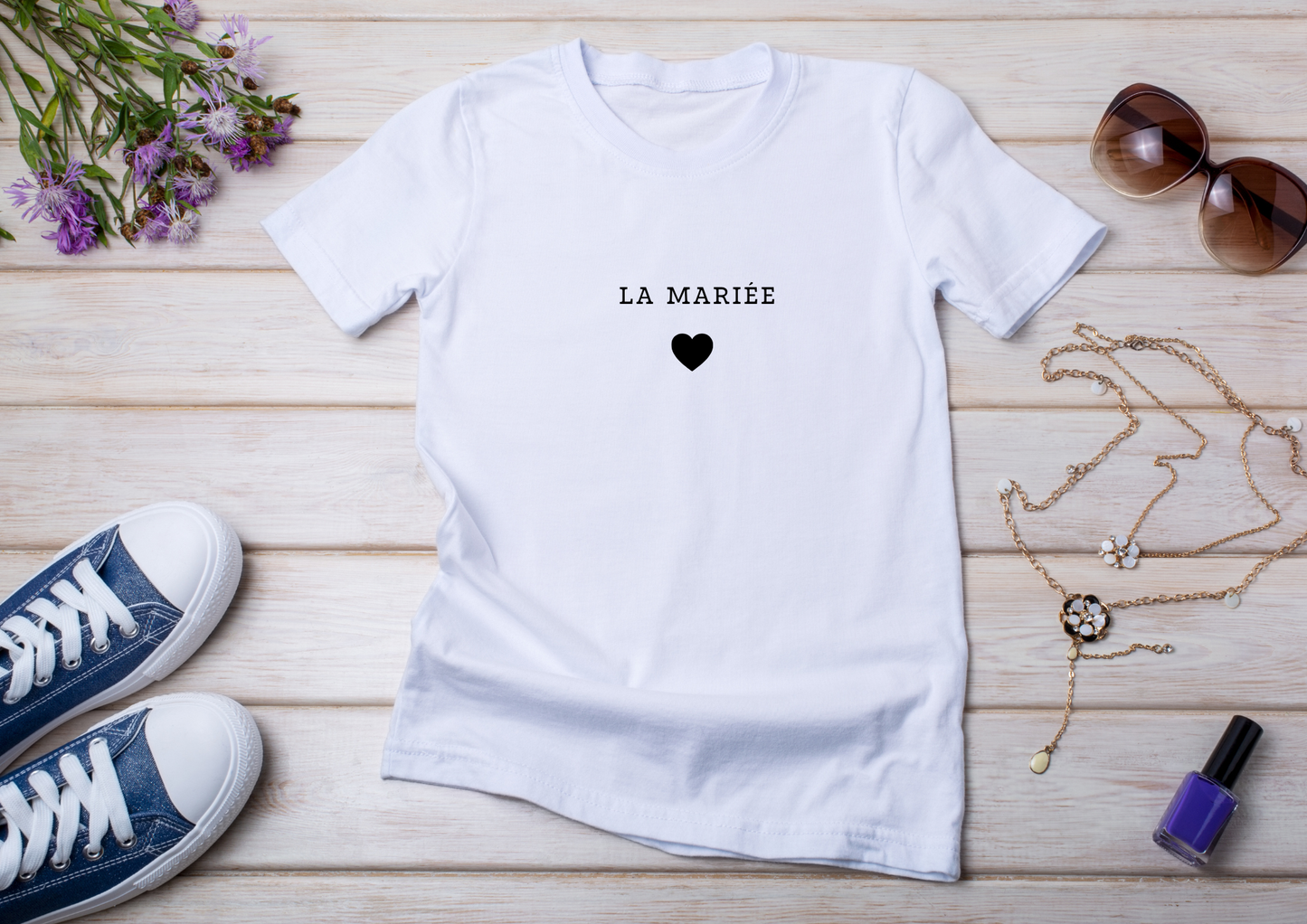 👰‍♀️ T-shirt La Mariée – Design Élégant & Minimaliste | EVJF & Mariage