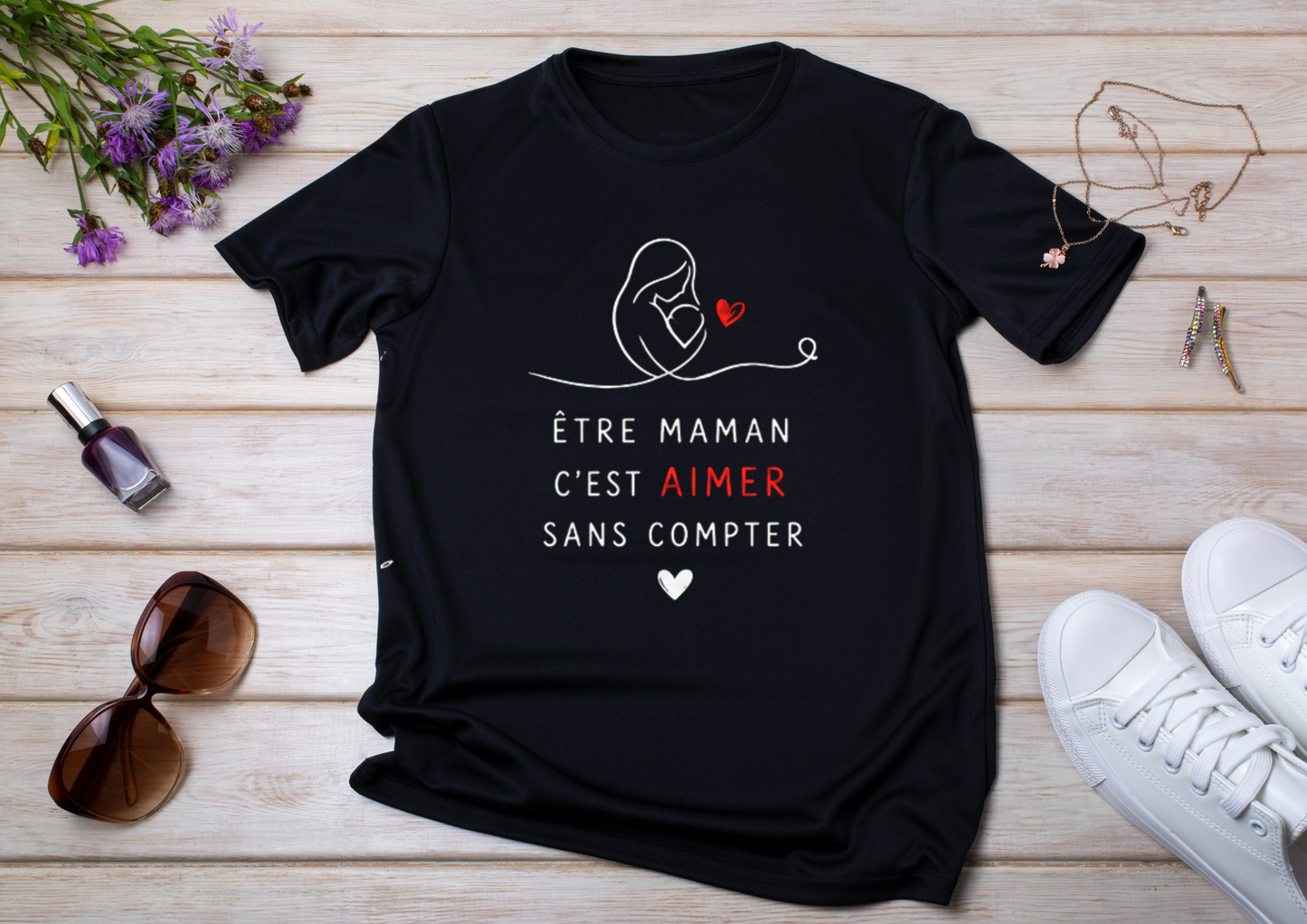 ❤️ Mom T-shirt "Love Without Limits" – A gift full of love