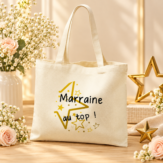 Tote bag Marraine au top